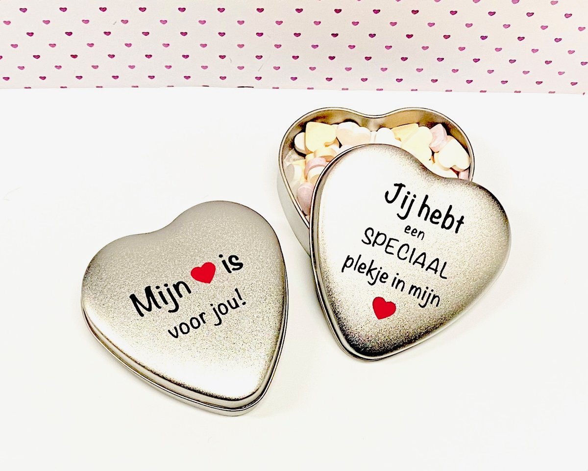 2 Snoepblikjes | Valentijn Cadeau | Verjaardag  Cadeau | Cadeau Voor haar En Hem | Valentijnsdag